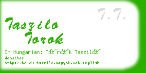 taszilo torok business card